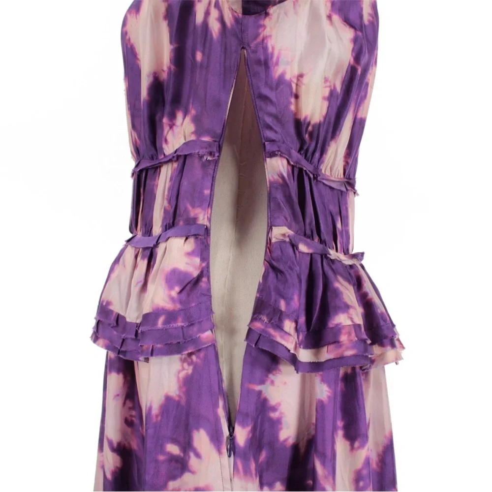 NWOT Ulla Johnson Emery Purple Ruffle Dress Size 0 - Picture 12 of 15